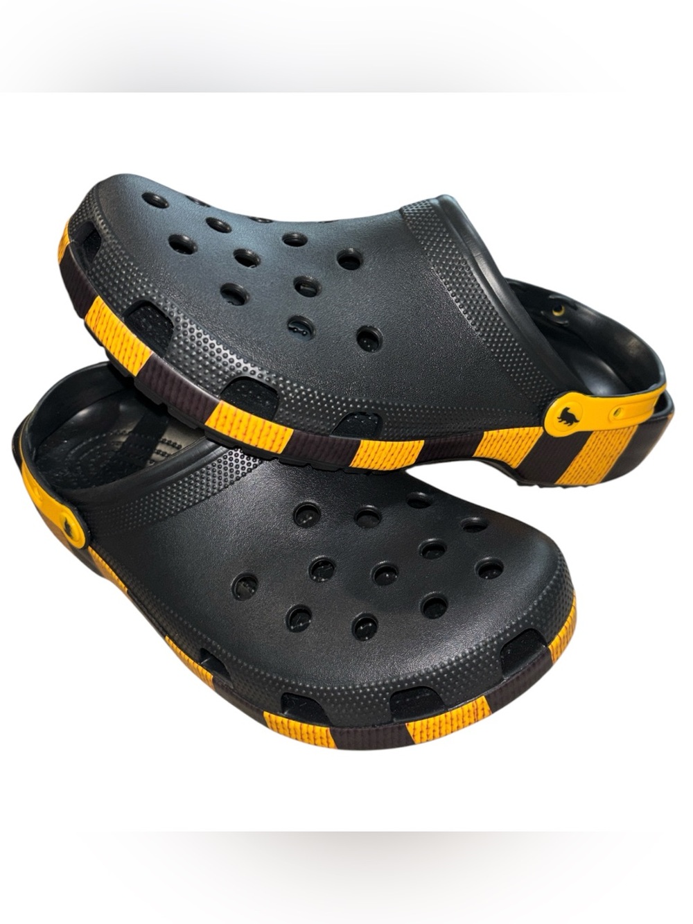 CROCS Black & Yellow Classic Clog Slip-Ons
